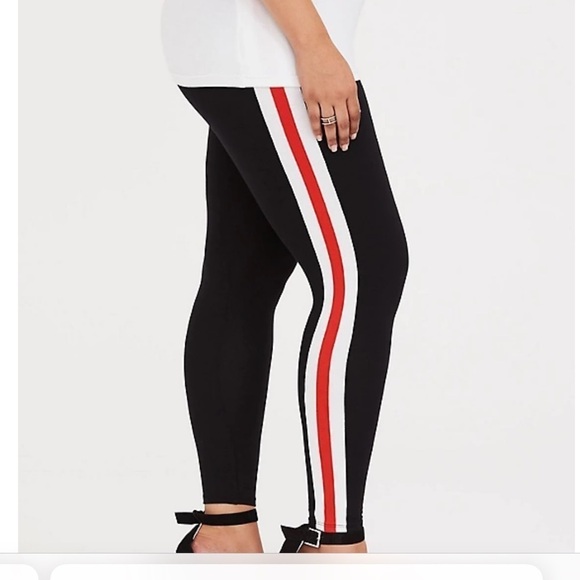Torrid side stripe classic cotton leggings - Picture 2 of 6